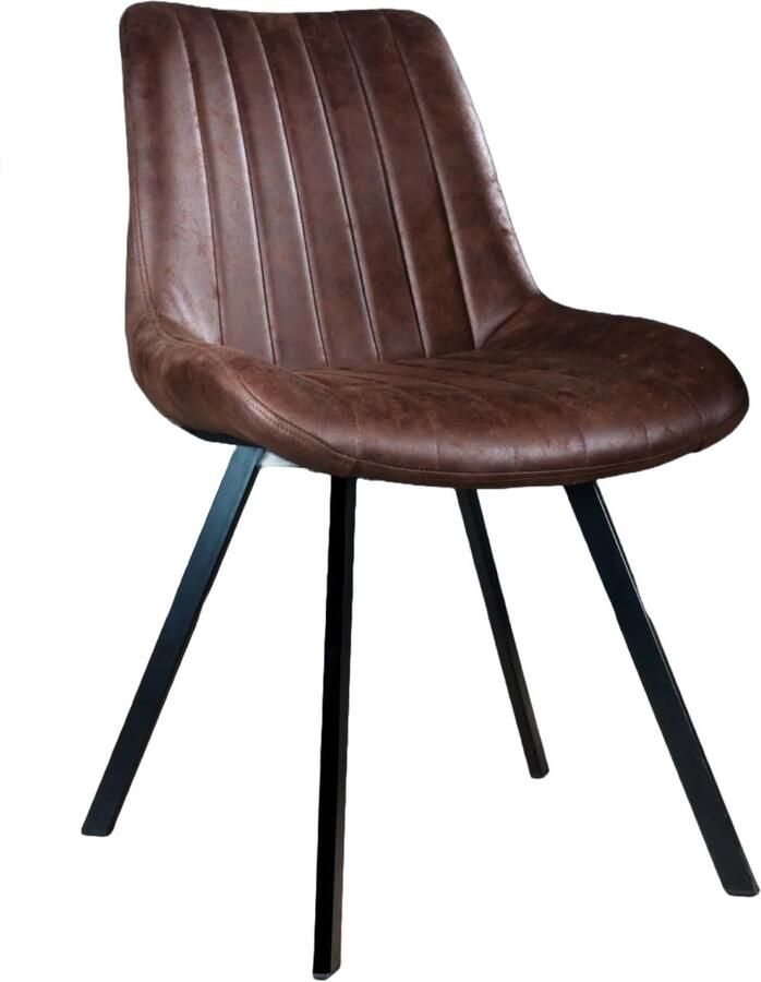 Lizzely Garden & Living Eetkamerstoel Susta bruin microvezel eetstoel zetel - Foto 2