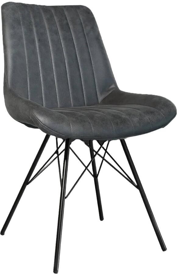 Lizzely Garden & Living Eetkamerstoel Chesro grijs eetstoel industrieel - Foto 2