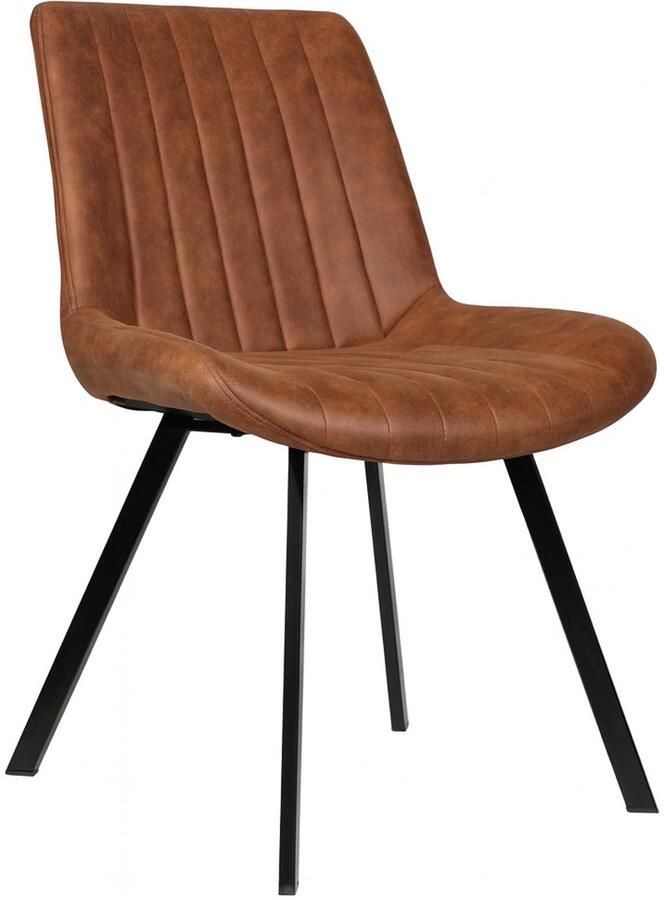 Lizzely Garden & Living Eetkamerstoel Susta cognac microvezel eetstoel zetel - Foto 2