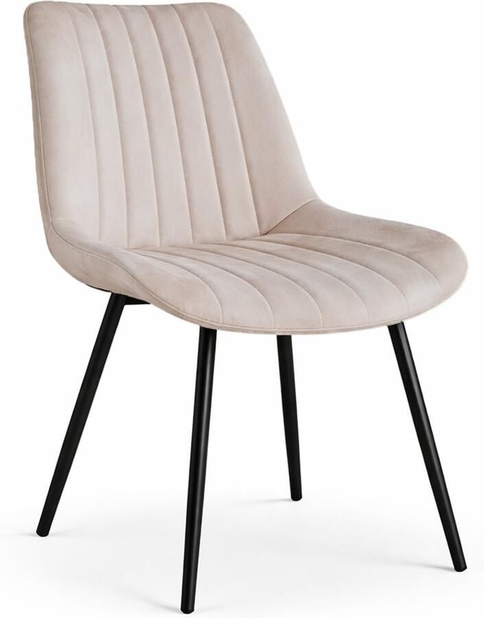 Lizzely Garden & Living SET DEAL: 6 stuks Eetkamerstoel Susta lichtgrijs microvezel eetstoel zetel - Foto 2