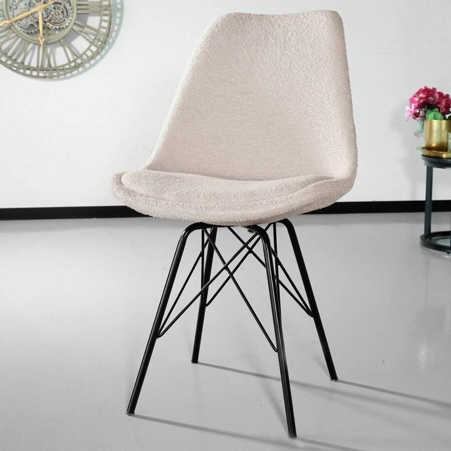 Lizzely Garden & Living SET DEAL: 6 stuks Eetkamerstoel Viga beige teddy eetstoel - Foto 2