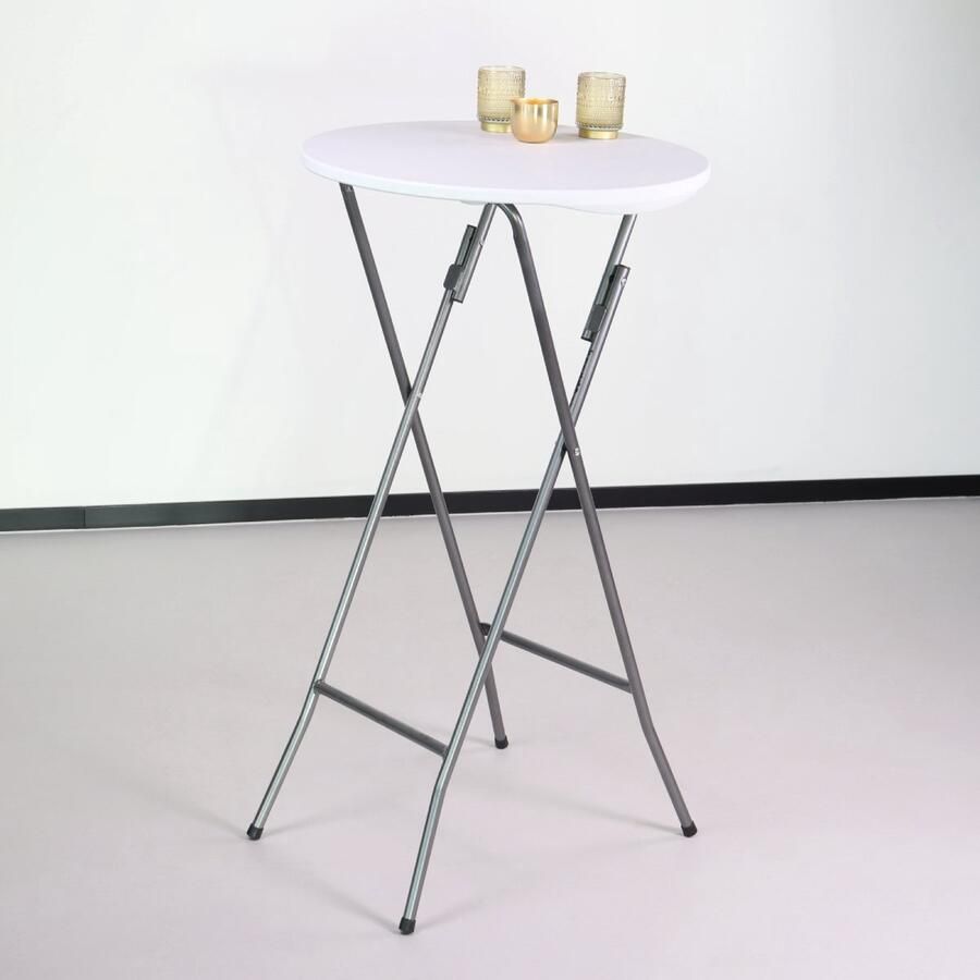 Lizzely Garden & Living Statafel 60cm wit bartafel breed blad hangtafel - Foto 2