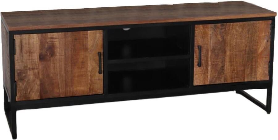 Lizzely Garden & Living TV meubel industrieel mangohout Liv 130cm tv kast duurzaam mango massief hout tv-meubel - Foto 2