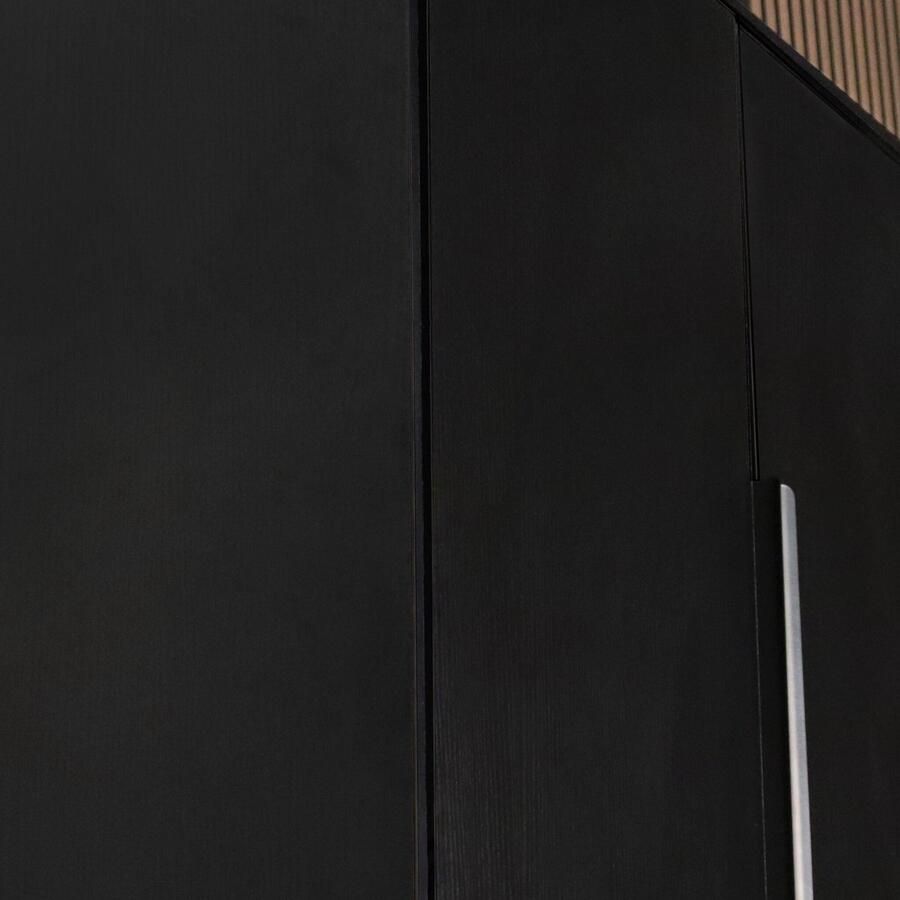 Lizzely Garden & Living Wandkast melamine kast Madison zwart 185cm wandmeubel - Foto 3