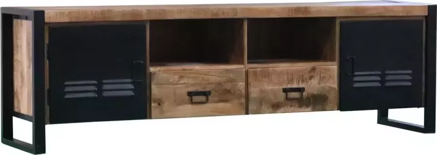 Lizzely Garden & Living TV meubel industrieel mangohout Nova 200cm tv kast duurzaam mango massief hout tv-meubel - Foto 3