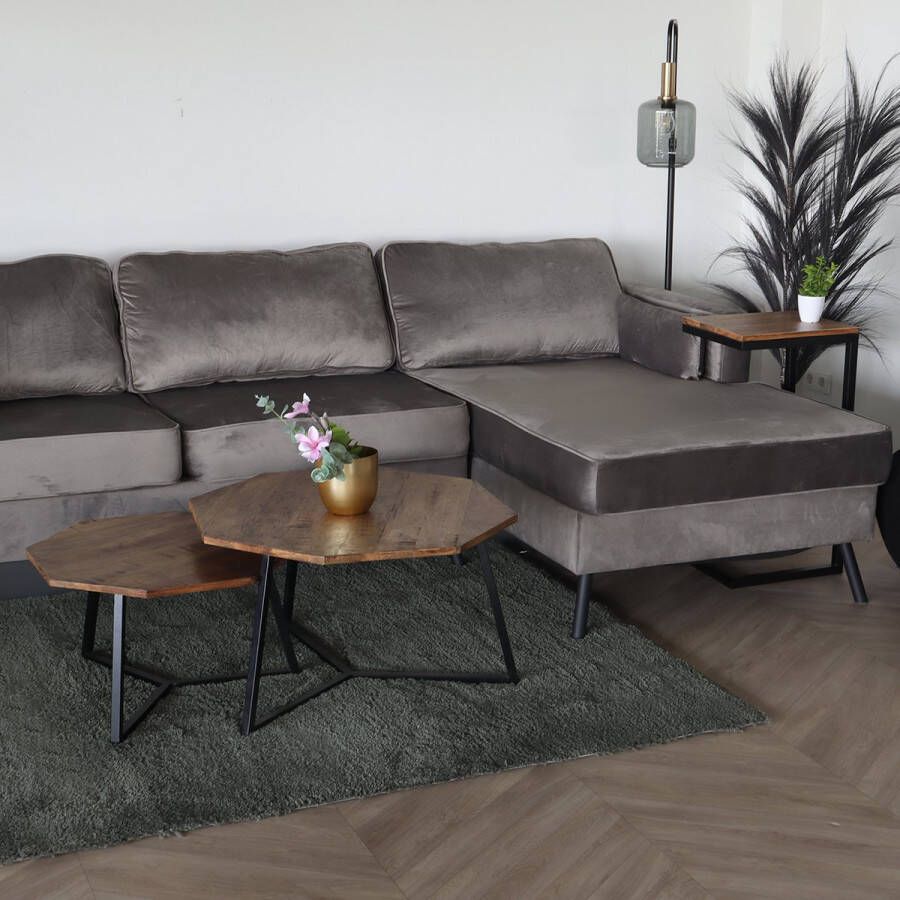 Lizzely Garden & Living Vloerkleed rechthoek 160x230cm groen hoogpolig tapijt Avelyn fluffy vloerkleed