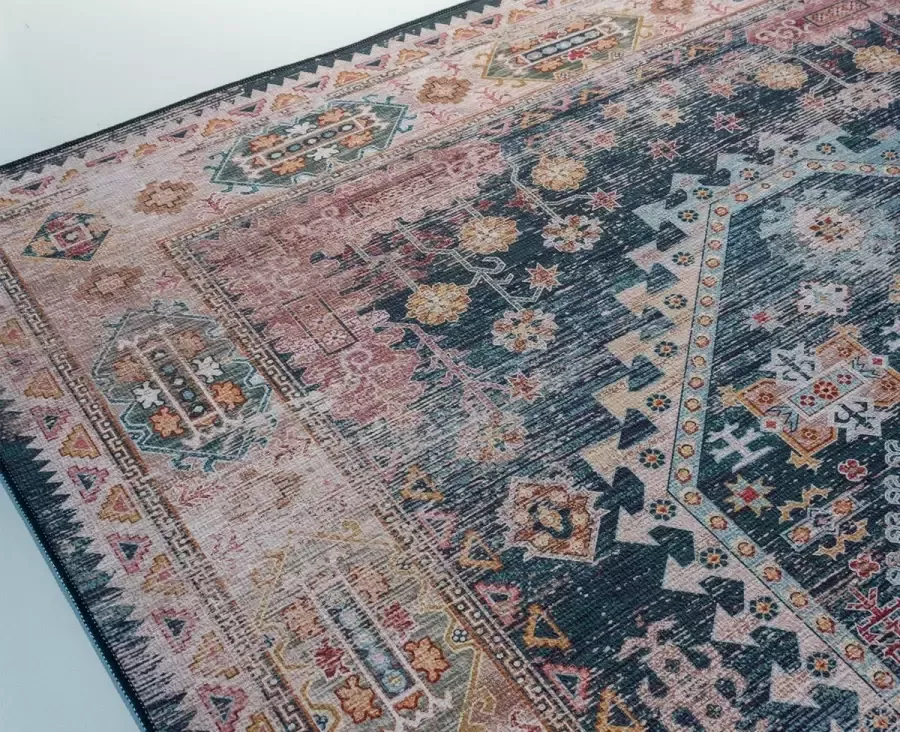 Lizzely Garden & Living Vloerkleed vintage 200x350cm rood blauw perzisch oosters tapijt