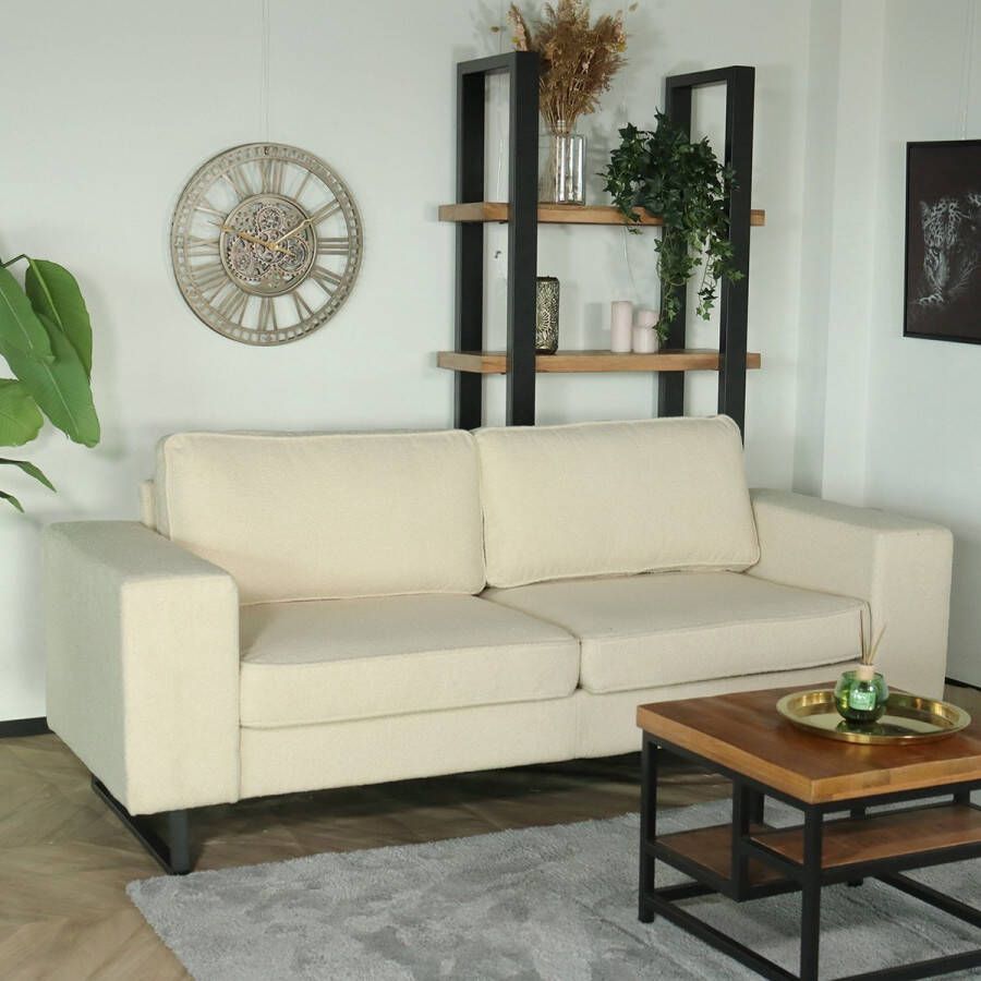 Lizzely Garden & Living Zitbank Zora 2 5-zits beige teddy bank stof bankstel zetel - Foto 2