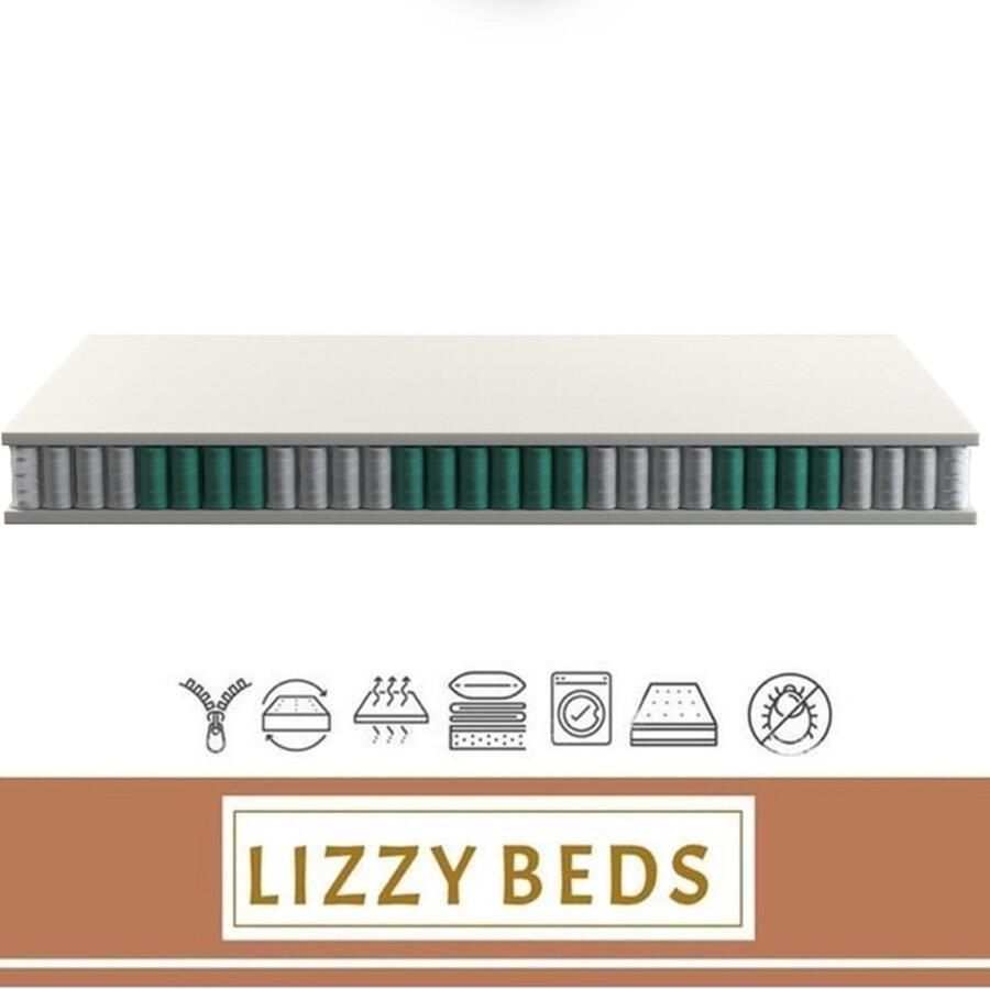 LizzyBeds Pocketvering Matras 160x210cm Matras Koudschuim 25cm Dik Hotel Comfort XL Line - Foto 2