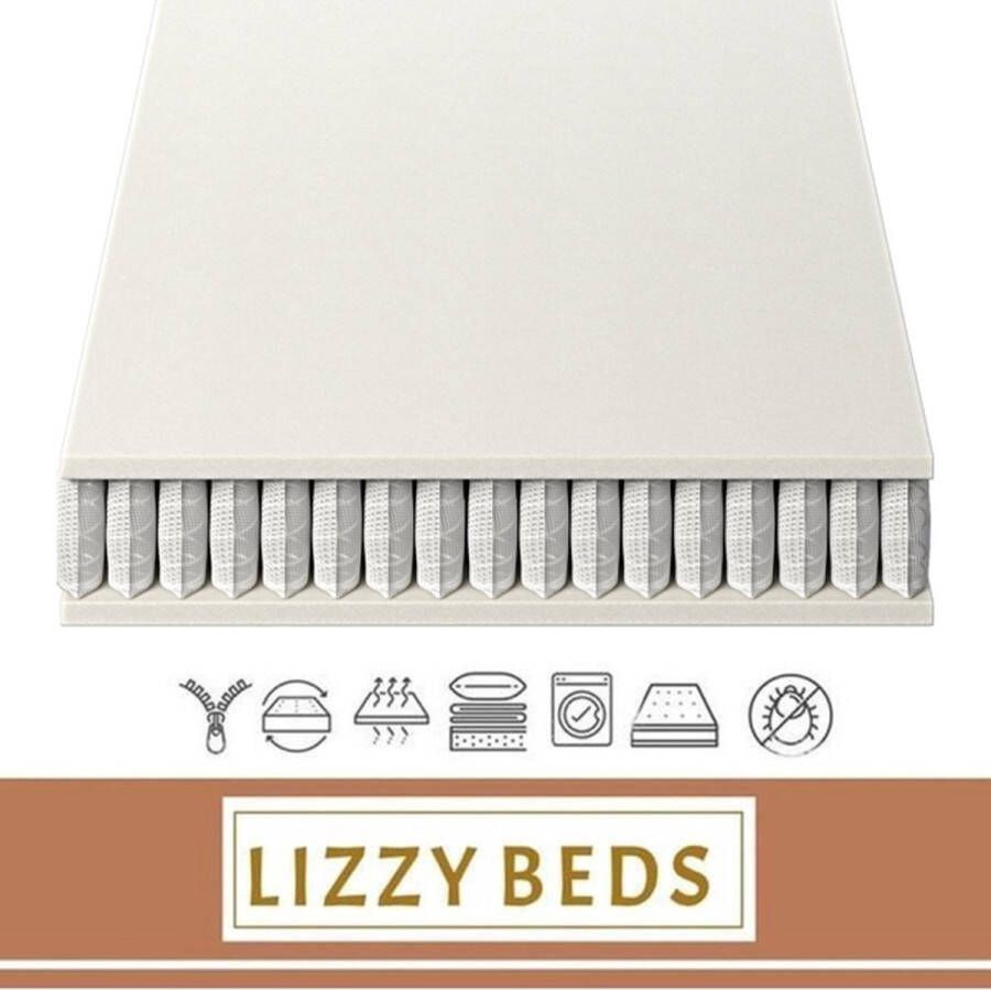 LizzyBeds Pocket Comfort 3000 XXL Pocketvering Matras 90x200x25