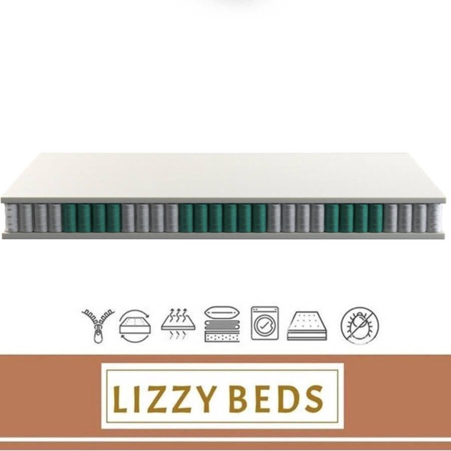 LizzyBeds Pocket Comfort 3000 XXL Pocketvering Matras 90x200x25