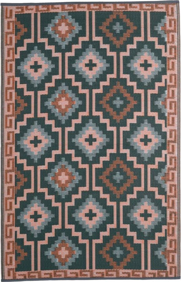 LM-Collection Tibet Outdoor Vloerkleed 240x300cm Groen Bruin Plastic tuintapijt buitentapijt tuinkleed buitenkleed vloerkleed rond vloerkleed kinderkamer vloerkleed laagpolig vloerkleed 160x230