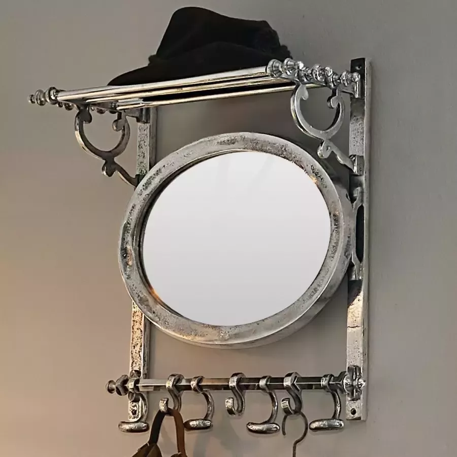 Loberon Kapstok Meyssa antiekzilverkleurig