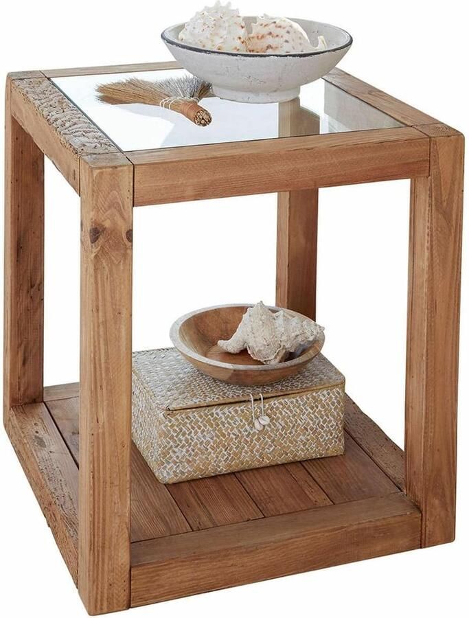 Loberon Bijzettafel Goldenfield bruin