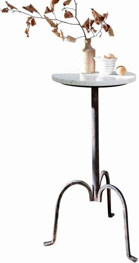 Loberon Bijzettafel Taylor antiekbruin crème