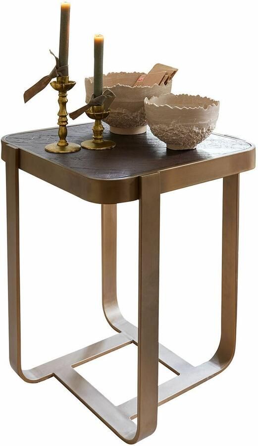 Loberon Bijzettafeltje Cranthorpe goud bruin