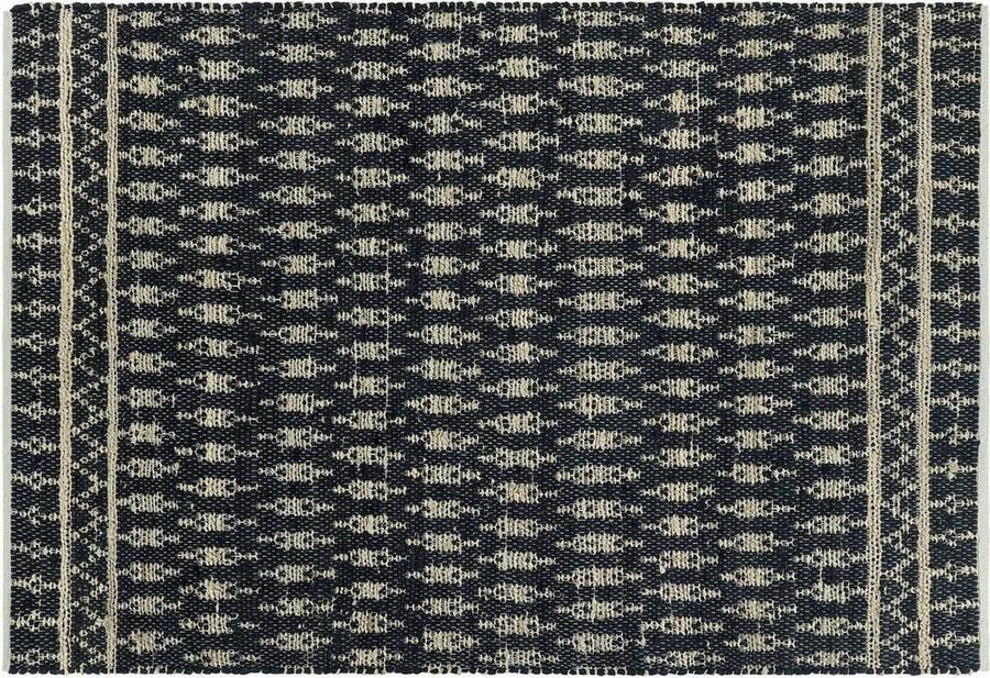 Loberon Omkeerbaar vloerkleed Frizzy zwart bruin