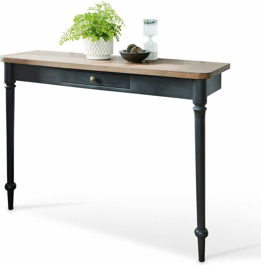 Loberon Sidetable Jarobrod zwart bruin