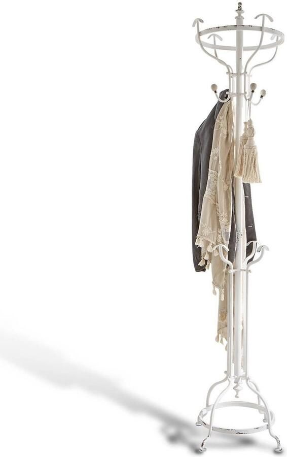 Loberon Staande kapstok Stanton antiekwit