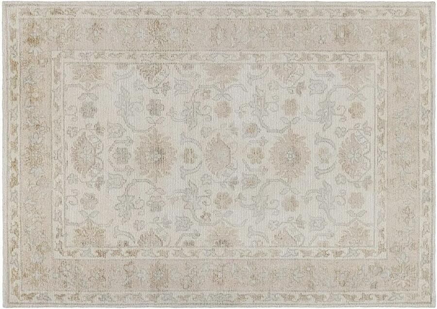 Loberon Vloerkleed Fornale crème bruin