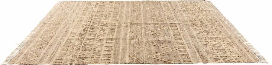 Loberon Vloerkleed Rashan bruin crème