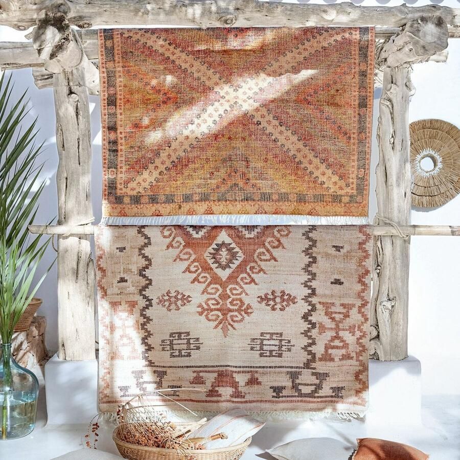 Loberon Vloerkleed voor binnen en buiten Mildura bruin