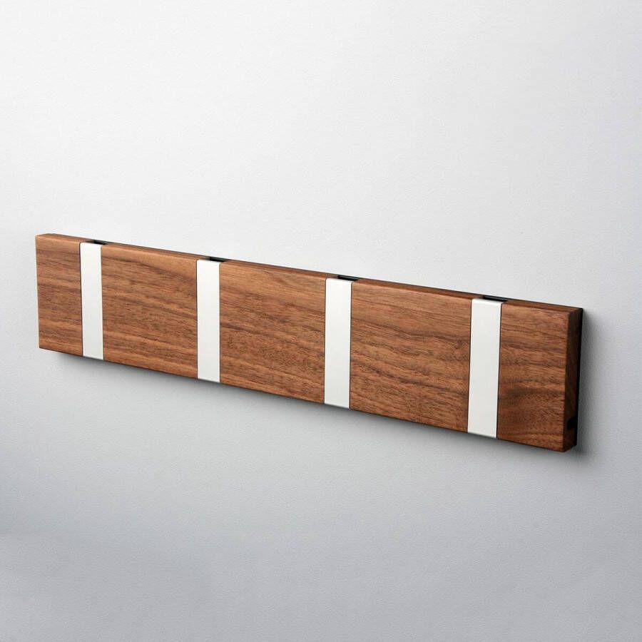 Loca Wandkapstok Knax Horizontal 4 Walnoot