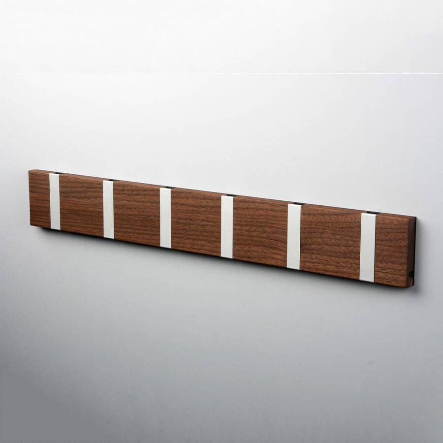 Loca Wandkapstok Knax Horizontal 6 Walnoot