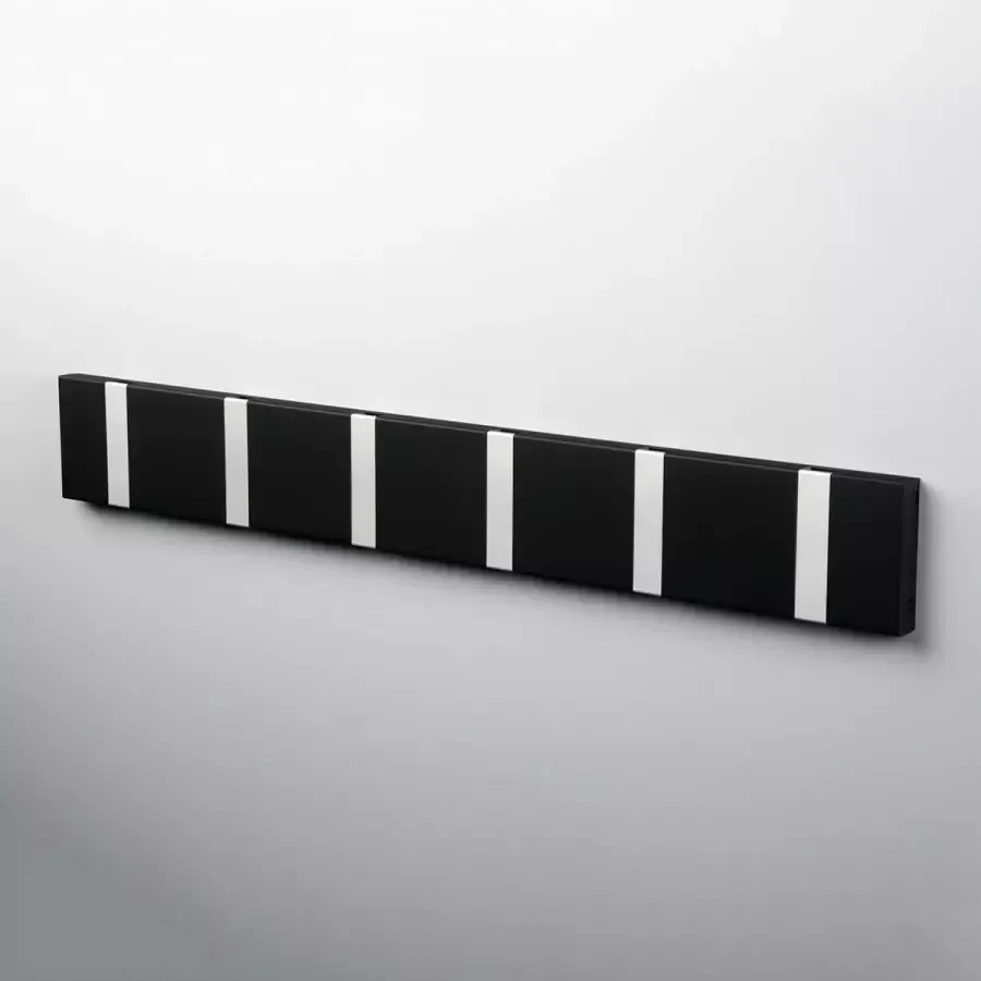 Loca Wandkapstok Knax Horizontal 6 Zwart