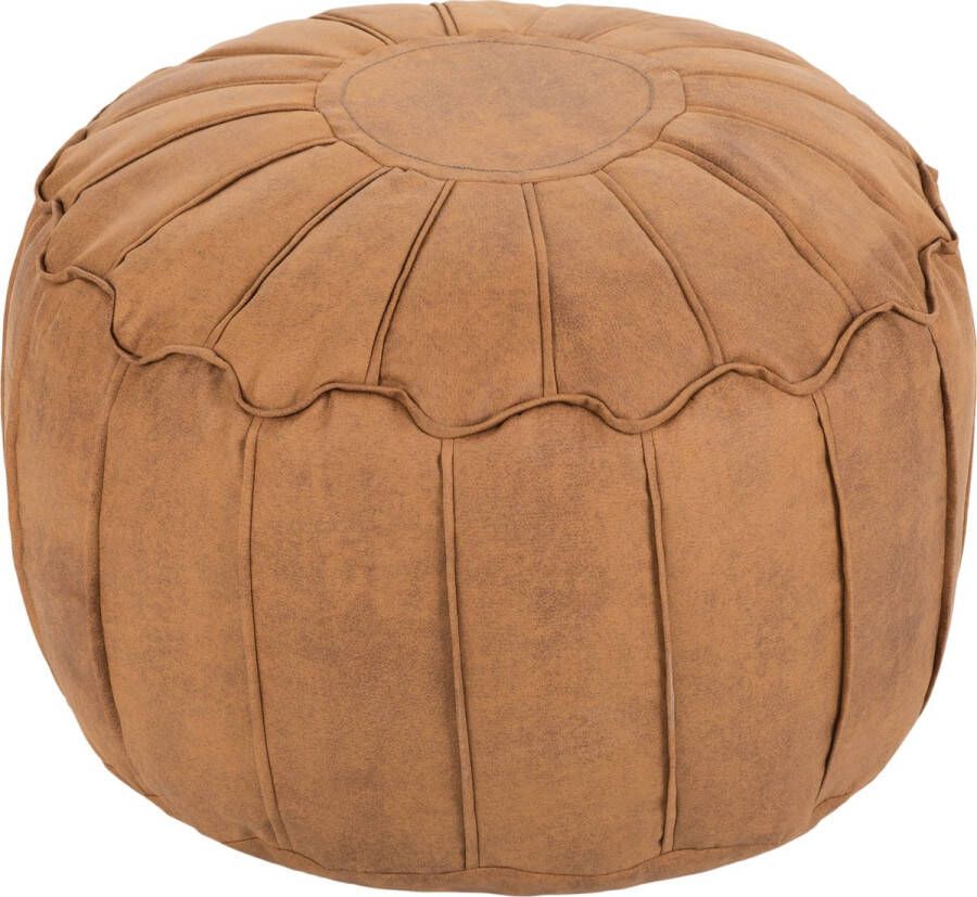 Ontspannen Zitzak Voetenbankje Kunstleer Ottoman Bean bag Poefs Lichtgewicht Zacht Voetenbankje Ergonomisch Ontwerp Rond Moroccan Poef