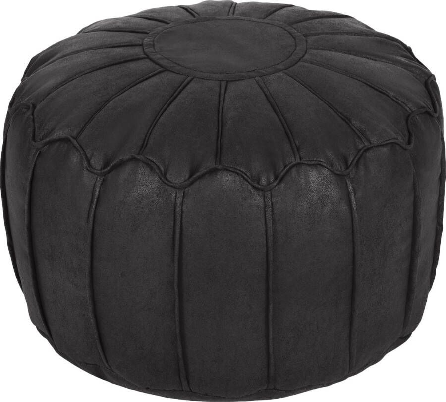 Ontspannen Zitzak Voetenbankje Kunstleer Ottoman Bean bag Poefs Lichtgewicht Zacht Voetenbankje Ergonomisch Ontwerp Rond Moroccan Poef