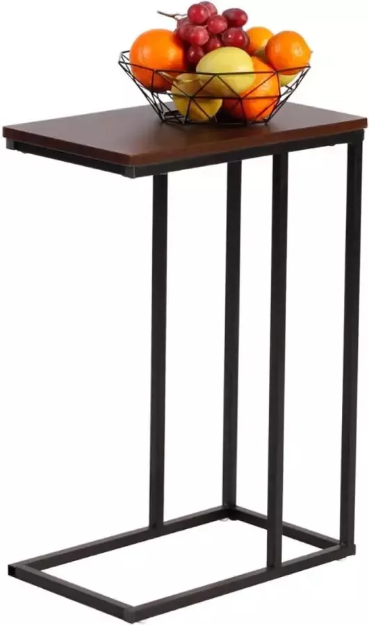 Loft Home Loft Home Salontafel Bijzettafel Bank Tafeltje Koffietafel Rechthoek Hout Bruin Industrieel