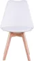 Loft Home Loft Home Set van 4 Eetkamerstoelen Eetkamerstoel 4 Stuks Stoelen Set Met Kussen Modern Wit Hout Leer - Thumbnail 1