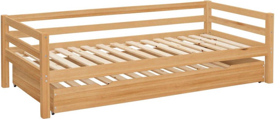 Loft24 Alpi|Bed 90x200 cm Nature with Drawer in Pine