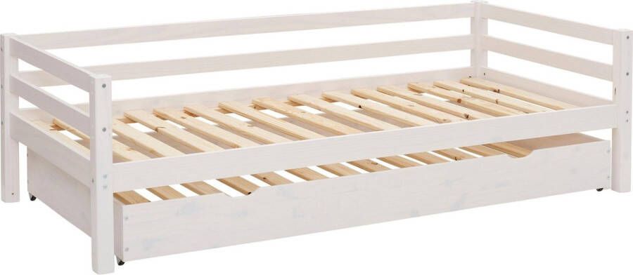 Loft24 Alpi|Sofabed 90x200 cm White with Drawer in Pine