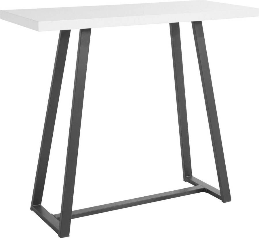 Loft24 Bartafel in MDF wit met frame in metaal zwart