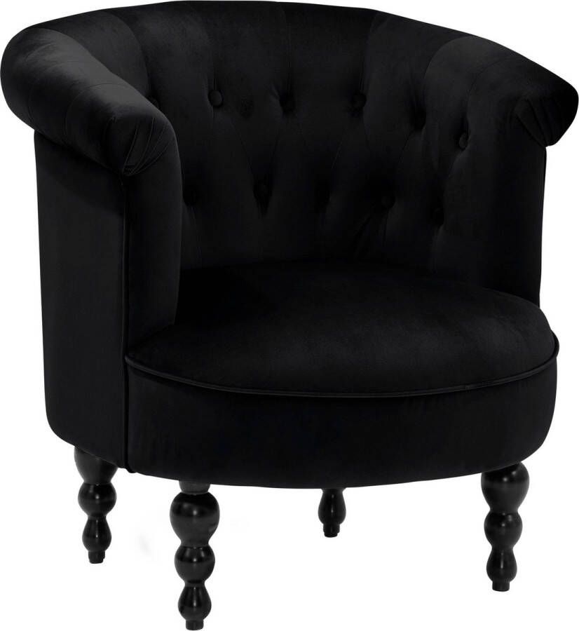 Loft24 Bastian Fauteuil in zwart fluweel - Foto 2