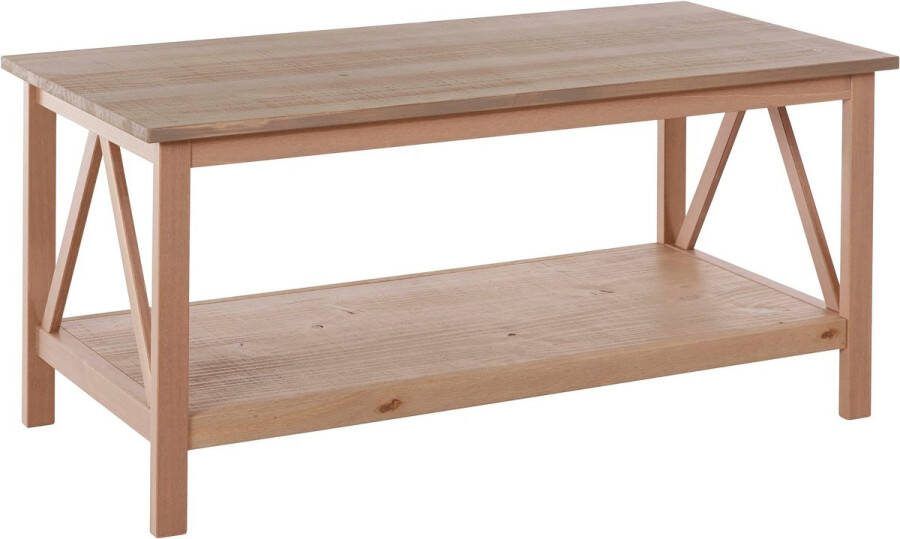 Loft24 Titian Koffietafel met 1 Plank in Pijnboom Grijs