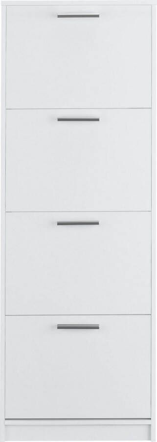 Loft24 Bill|Schoenenkast met 4 Kleppen Wit