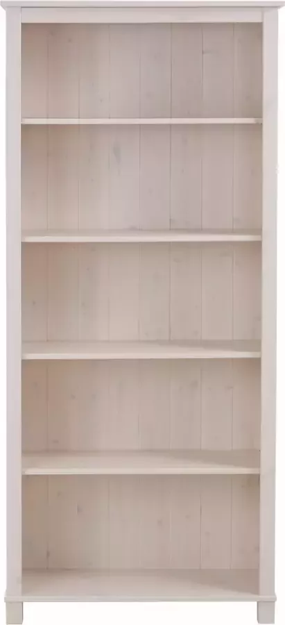 Loft24 Boekenkast met 5 planken in grenen wit
