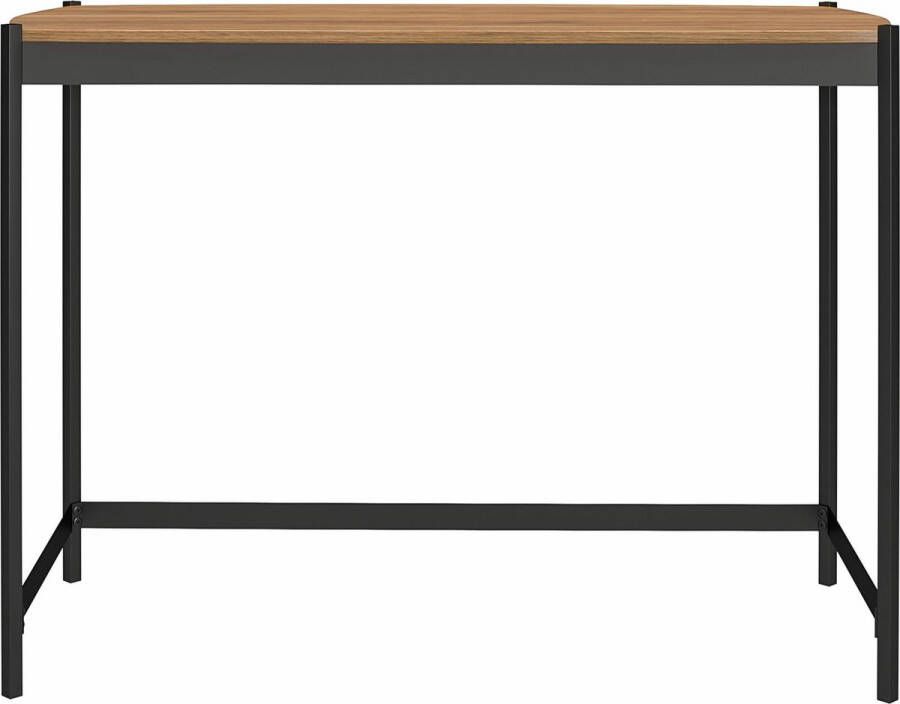 Tallulah Bureau van gelamineerd spaanplaat walnoot en frame van metaalgrijs