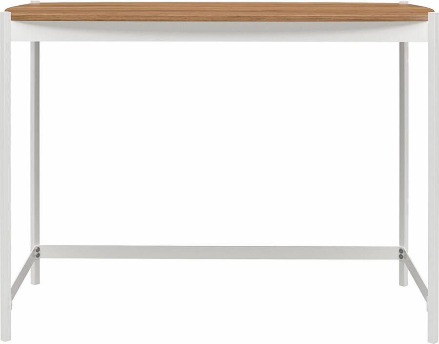 Tallulah Bureau van gelamineerd spaanplaat walnoot en frame van wit metaal