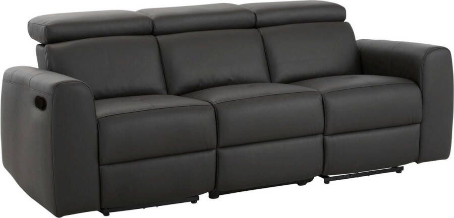 Loft24 Capena|3-zitsbank PU in gris