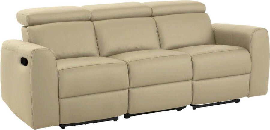 Loft24 Capena|3-zitsbank in crème PU