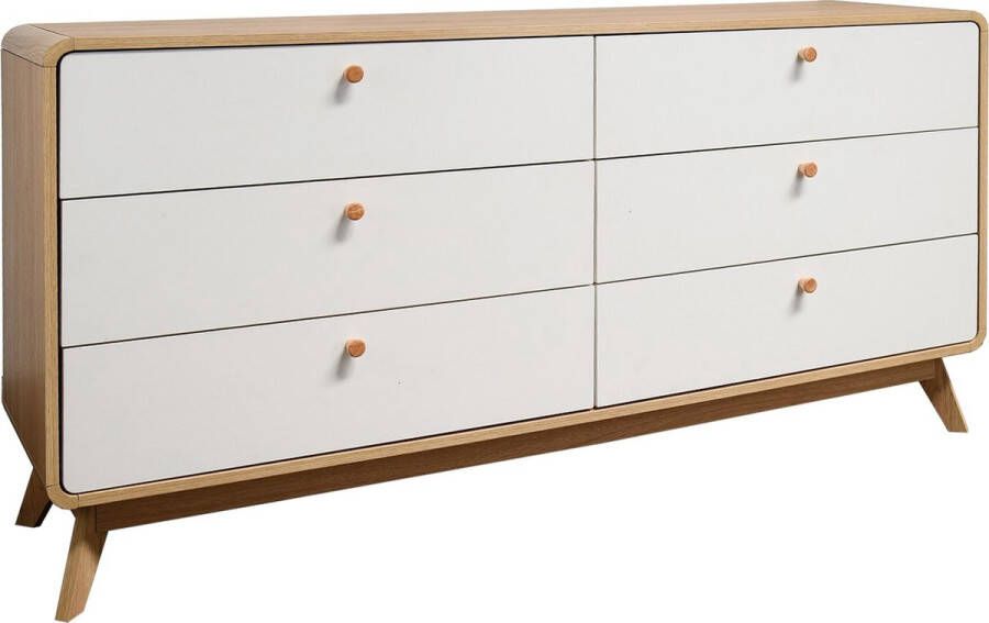 Loft24 Cassie|Commode met 3+3 laden in Wit Eiken look - Foto 2