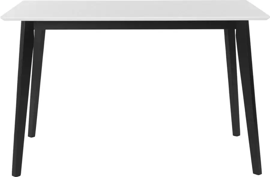 Loft24 Cody|Eettafel Rechthoek in MDF Wit met Frame in Grenen Zwart