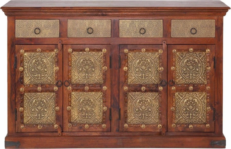 Loft24 Dressoir met 4 deuren en 4 lades in mangohout bruin - Foto 2