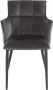 Loft24 Gestoffeerde eetkamerstoelen set van 2 in antraciet geweven stof - Thumbnail 1