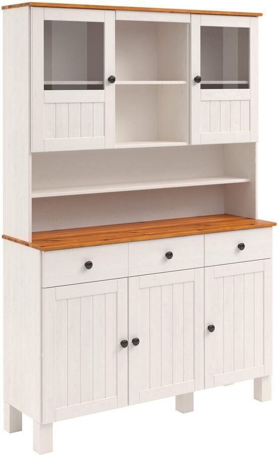 Loft24 Alby II|Opbergkast met 5 deuren in grenen wit