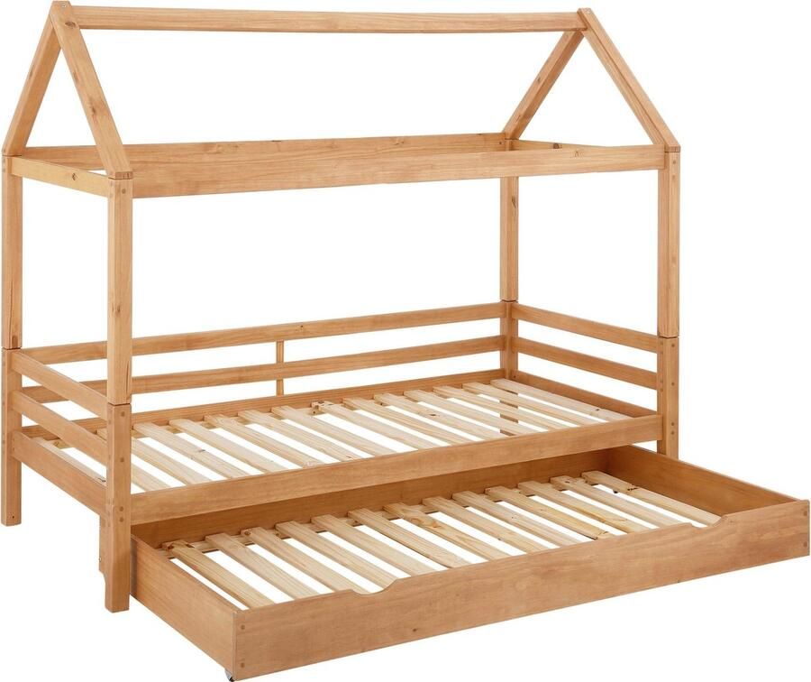 Loft24 Alpi2|Uitschuifbaar kajuitbed 90x200 cm in grenen